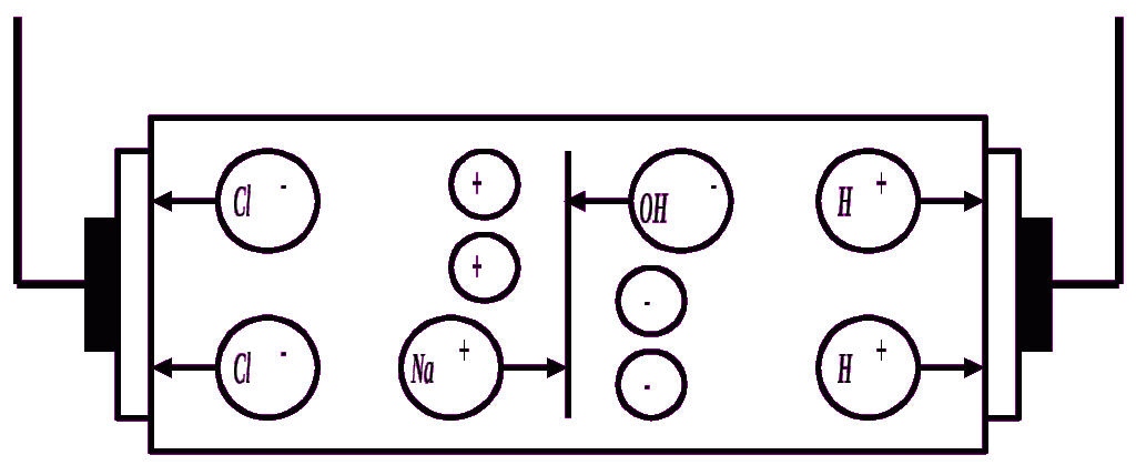 Схема движения ионов при гальванизации